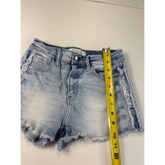 KanCan Signature Denim Shorts Size 26 Frayed Hem Distressed Light Wash - Picture 5 of 12